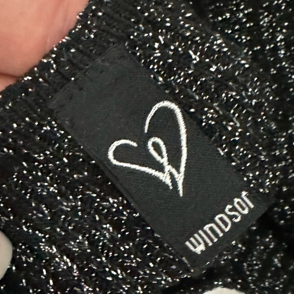 Windsor Sparkle Bodycon Black Dress Fitted Med - Picture 4 of 5